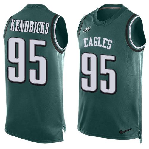 Nike Eagles #95 Mychal Kendricks Midnight Green Team Color Men's Stitched NFL Limited Tank Top Jersey